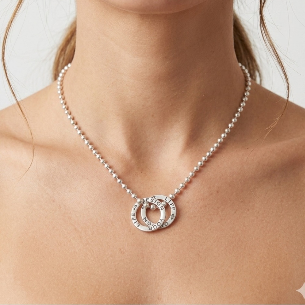 Silpada Retired Sterling Silver “ Design Your Life” Pendant Necklace
